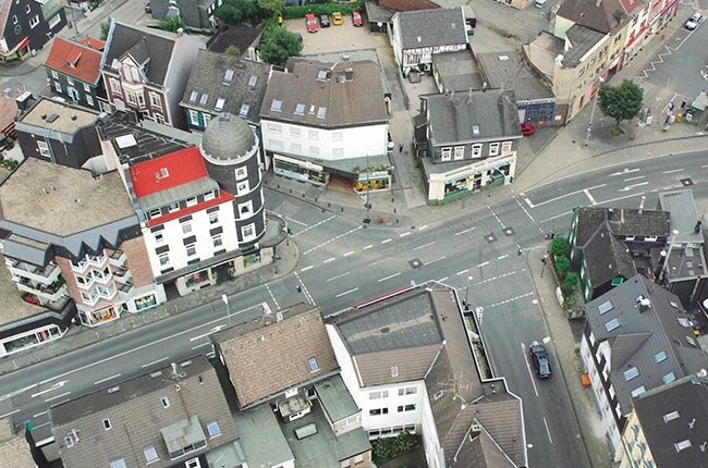 Die Kreuzung von Hastener- , Büchel- und Edelhoffstraße.