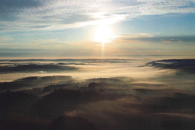 Sonnenaufgang über dem Bergischen Land