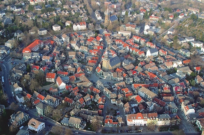 Stadt Rund um Kloster Werden an der Ruhr